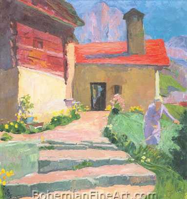 Giovanni Giacometti, Plazatta Fine Art Reproduction Oil Painting