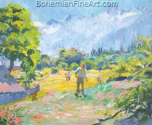 Giovanni Giacometti, Stampa Fine Art Reproduction Oil Painting