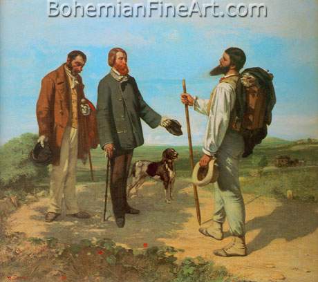 Gustave Courbet, The Meeting Fine Art Reproduction Oil Painting