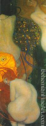 Gustave Klimt, Goldfish Fine Art Reproduction Oil Painting
