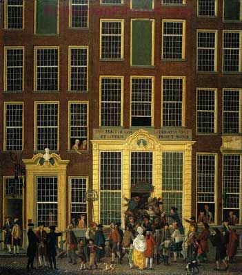 Isaak Ouwater, The Bookshop and Lottery Agency of Jan de Groot Fine Art Reproduction Oil Painting