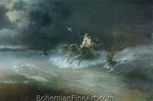 Ivan Konstantinovich Aivazovsky, Poseidon's Sea Journey Fine Art Reproduction Oil Painting