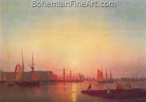 Ivan Konstantinovich Aivazovsky, The St Petersburg Stock Exchange Fine Art Reproduction Oil Painting