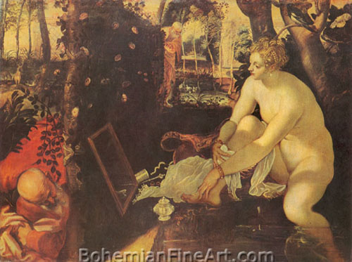 Jacopo Tintoretto, Susanna and the Elders Fine Art Reproduction Oil Painting
