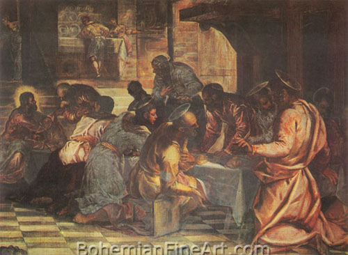 Jacopo Tintoretto, The Last Supper Fine Art Reproduction Oil Painting
