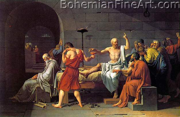 Jacques-Louis David, The Death of Socrates Fine Art Reproduction Oil Painting