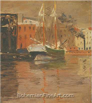 James Needham, Sailboat at Dusk Fine Art Reproduction Oil Painting