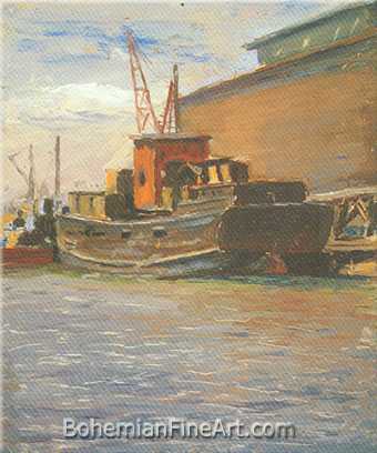 James Needham, Tugboat Fine Art Reproduction Oil Painting