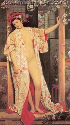 James Tissot, Japanaise Au bain Fine Art Reproduction Oil Painting