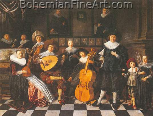 Jan Miense Molenaer, Family Portrait Fine Art Reproduction Oil Painting