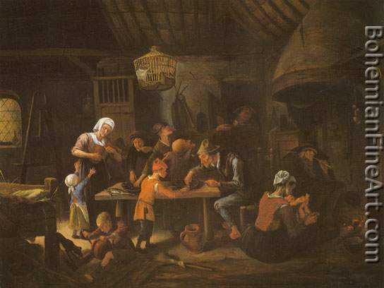 Jan Steen, The Lean Kitchen Fine Art Reproduction Oil Painting