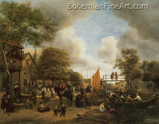 Jan Steen, Village Festival with Rederijkers Fine Art Reproduction Oil Painting