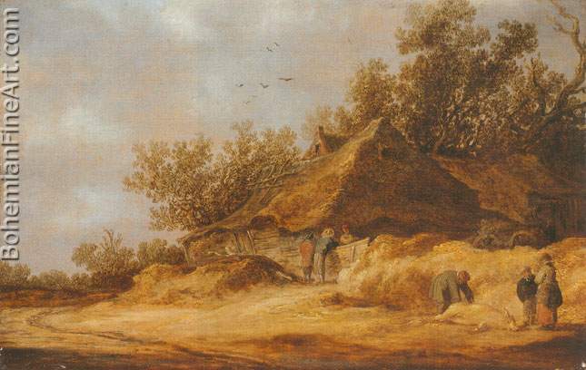 Jan Van Goyen, A Dune Landscape Fine Art Reproduction Oil Painting