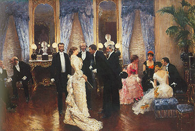 Jean Beraud, Soiree Mondaine Fine Art Reproduction Oil Painting