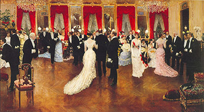 Jean Beraud, Une Soiree Fine Art Reproduction Oil Painting