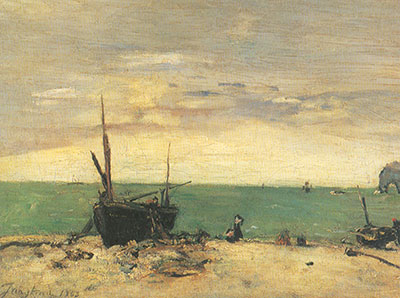 Johann Barthold Jongkind, Etretat Fine Art Reproduction Oil Painting