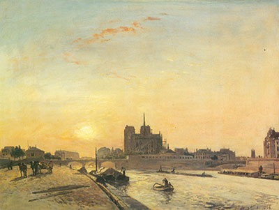 Johann Barthold Jongkind, Notre Dame Fine Art Reproduction Oil Painting