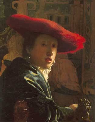 Johannes Vermeer, The Girl with a Red Hat Fine Art Reproduction Oil Painting