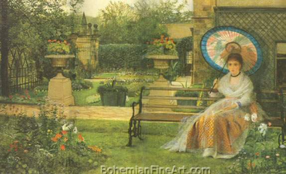 John Atkinson Grimshaw, In the Pleasance Fine Art Reproduction Oil Painting