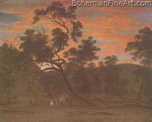John Glover, A Corroboree of Natives in Mills Plains Fine Art Reproduction Oil Painting