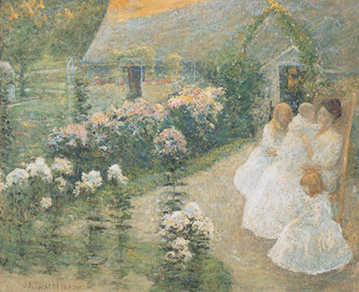 John Henry Twatchman, On the Terrace Fine Art Reproduction Oil Painting