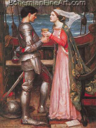 John William Waterhouse, Tristram and Isolde Fine Art Reproduction Oil Painting