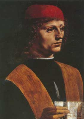 Leonardo Da Vinci, Portrait of a Young Man Fine Art Reproduction Oil Painting