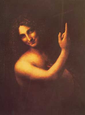 Leonardo Da Vinci, St John the Baptist Fine Art Reproduction Oil Painting