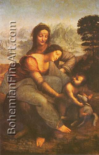 Leonardo Da Vinci, The Virgin and Child with St. Anne Fine Art Reproduction Oil Painting