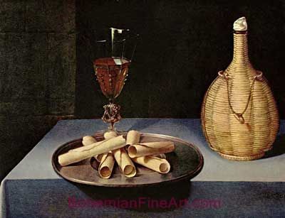 Lubin Baugin, Le Dessert de Gaufrettes Fine Art Reproduction Oil Painting