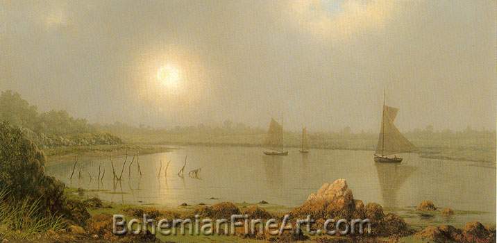 Martin Johnson Heade, York Harbour+ Coast of Maine Fine Art Reproduction Oil Painting