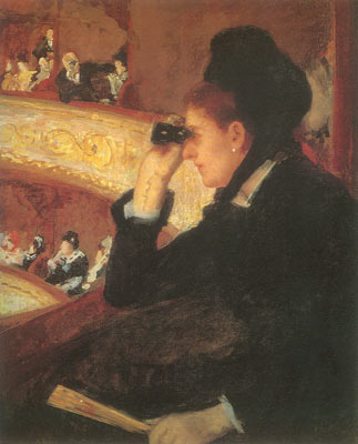 Mary Cassatt, In the Loge+ at the Opera Fine Art Reproduction Oil Painting