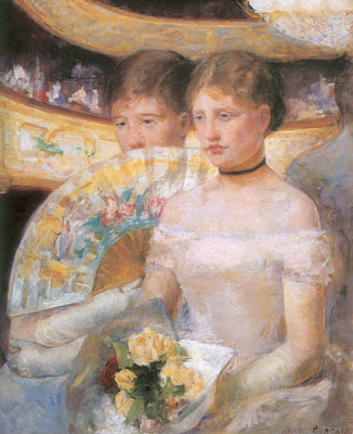 Mary Cassatt, Two Young Ladies in a Loge Fine Art Reproduction Oil Painting