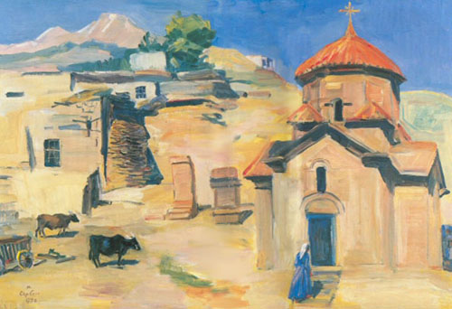 Matiros Saryan, Karmravor Church. Ashtarak Fine Art Reproduction Oil Painting