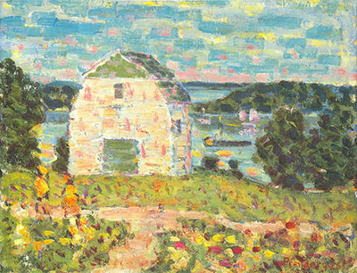 Maurice Prendergast, Barn+ Brooksville+ Maine Fine Art Reproduction Oil Painting