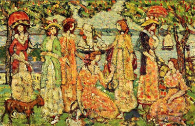 Maurice Prendergast, The Idlers Fine Art Reproduction Oil Painting