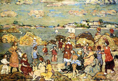 Maurice Prendergast, The Seashore Fine Art Reproduction Oil Painting