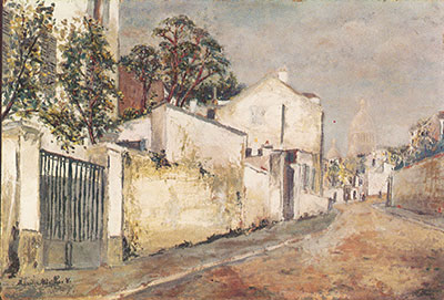 Maurice Utrillo, Street at Montmartre Fine Art Reproduction Oil Painting