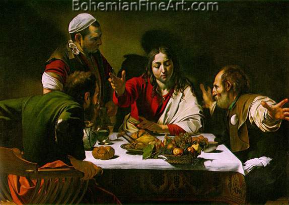 Michelangelo Caravaggio, Supper in Emmaus Fine Art Reproduction Oil Painting