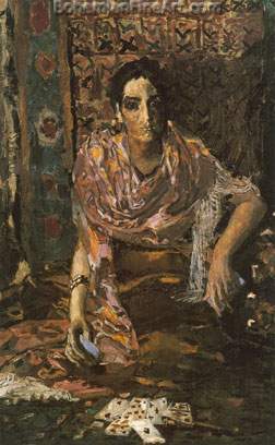 Mikhail Vroubel, Fortune Teller Fine Art Reproduction Oil Painting