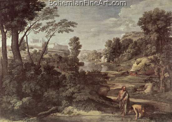 Nicolas Poussin, Diogenes Throwing Away His Bowl Fine Art Reproduction Oil Painting