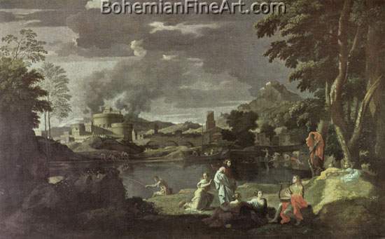 Nicolas Poussin, Orpheus and Eurydice Fine Art Reproduction Oil Painting