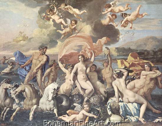 Nicolas Poussin, The Triumph of Neptune Fine Art Reproduction Oil Painting