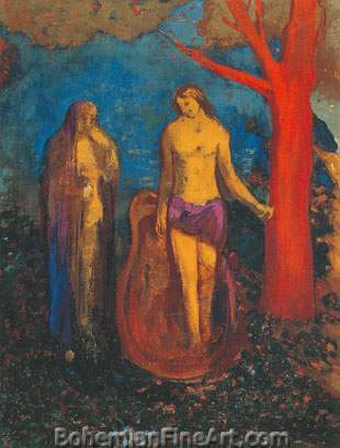 Odilon Redon, The Red Tree Not Reddened by the Sun Fine Art Reproduction Oil Painting