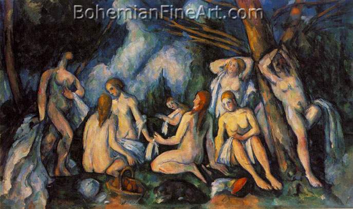 Paul Cezanne, Grandes Baigneuses Fine Art Reproduction Oil Painting