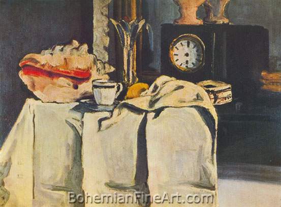 Paul Cezanne, The Black Clock Fine Art Reproduction Oil Painting