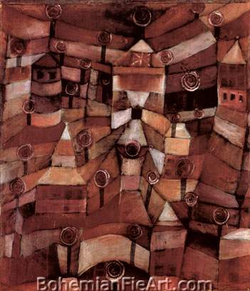 Paul Klee, Rose Garden Fine Art Reproduction Oil Painting