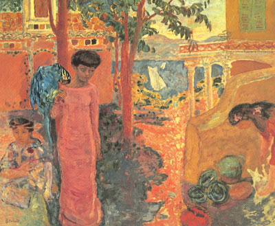 Pierre Bonnard, Woman with Parrot Fine Art Reproduction Oil Painting