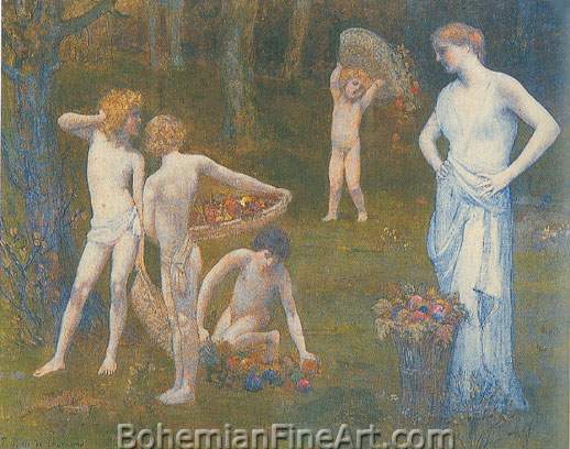 Pierre Puvis de Chavannes, Autumn Fine Art Reproduction Oil Painting