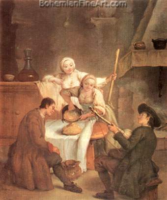 Pietro Longhi, The Maize Pudding Fine Art Reproduction Oil Painting